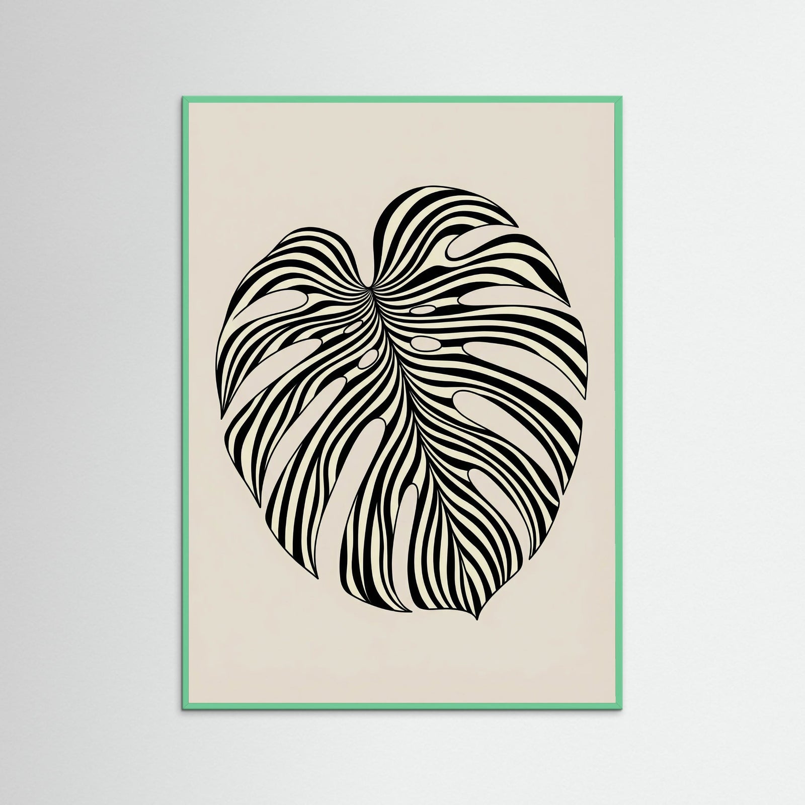 Mint Wood Wavy Silhouette