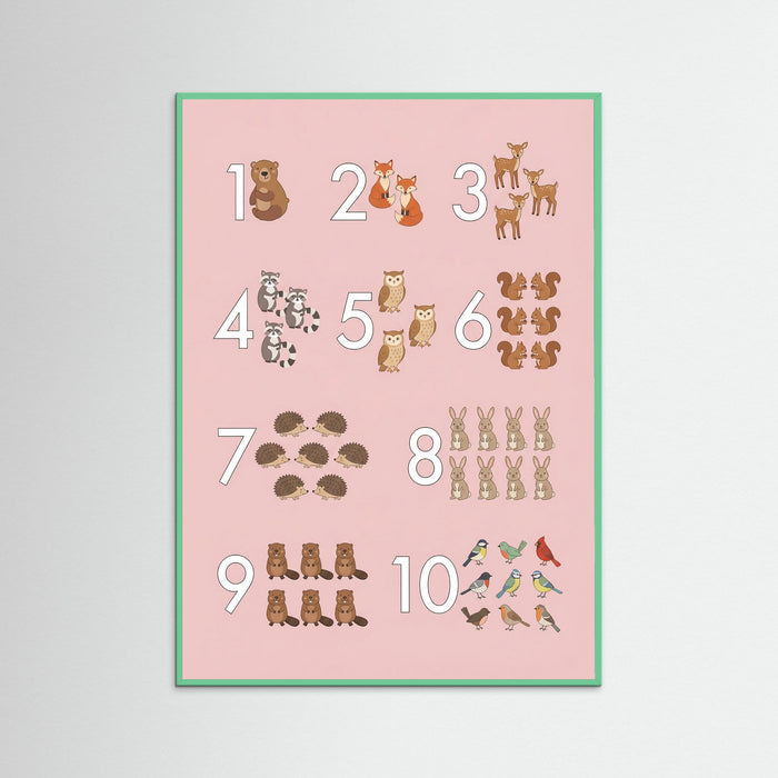 Mint Wood Whimsical Alphabet Menagerie