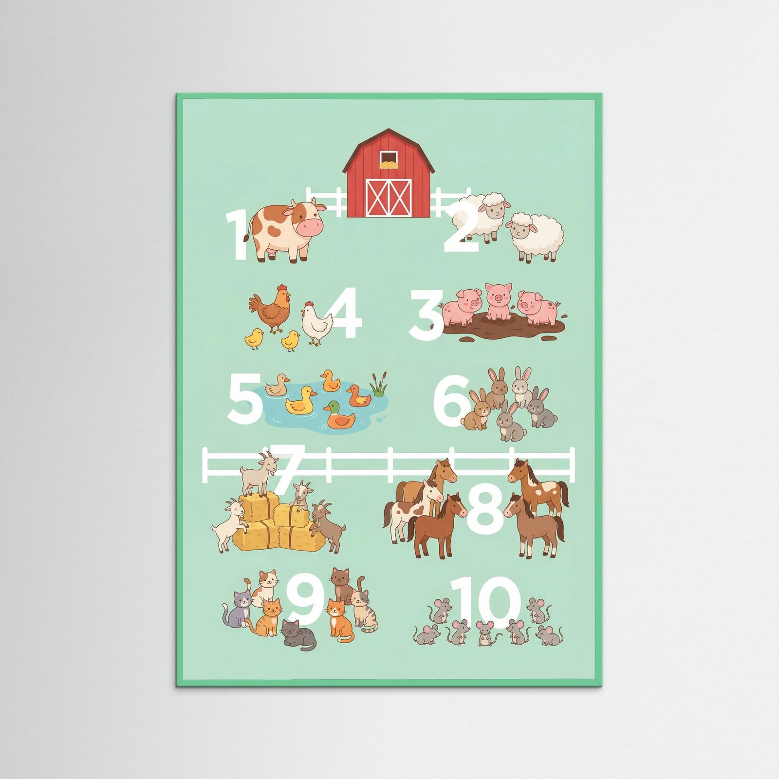 Mint Wood Whimsical Alphabet