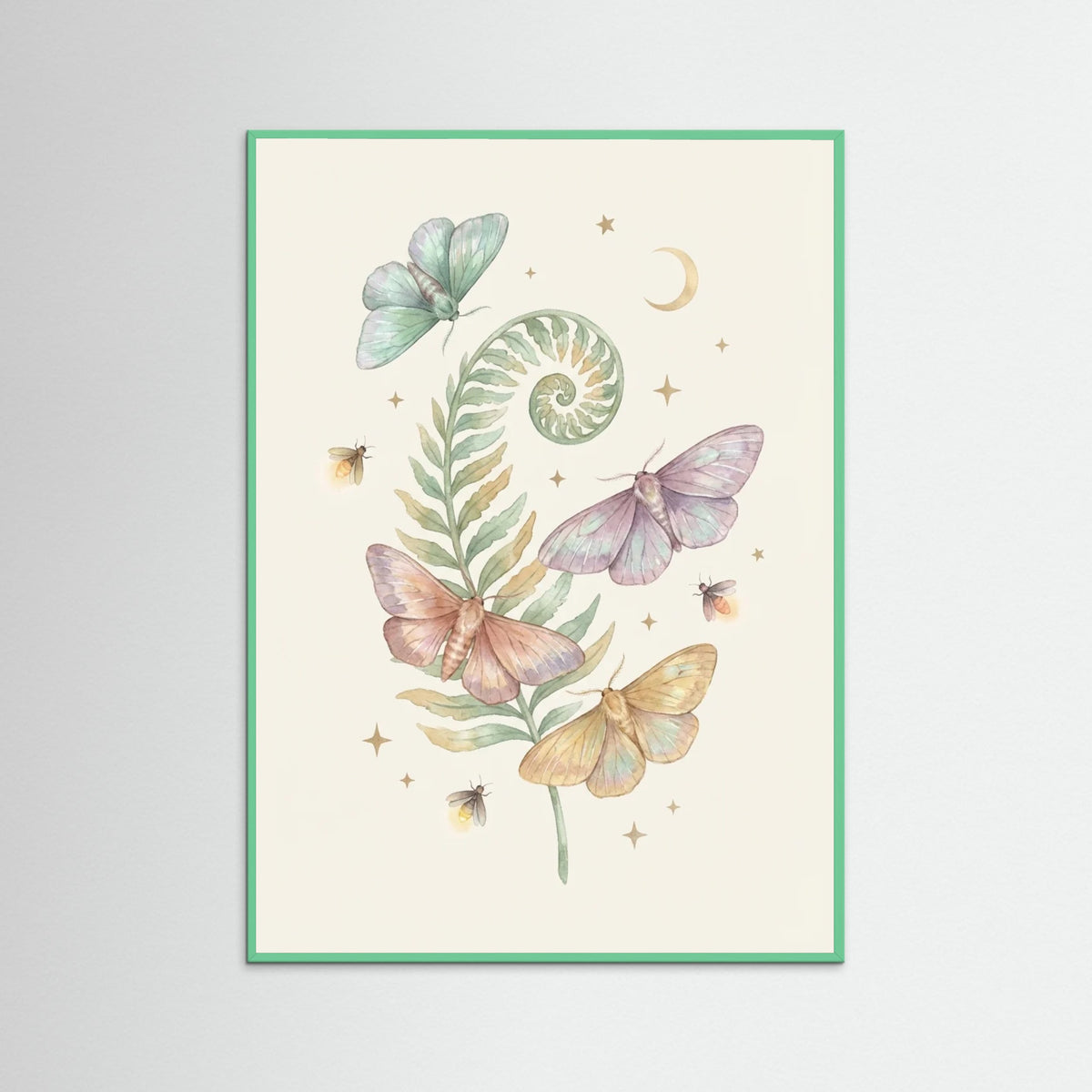 Mint Wood Whimsical Forest Fungi