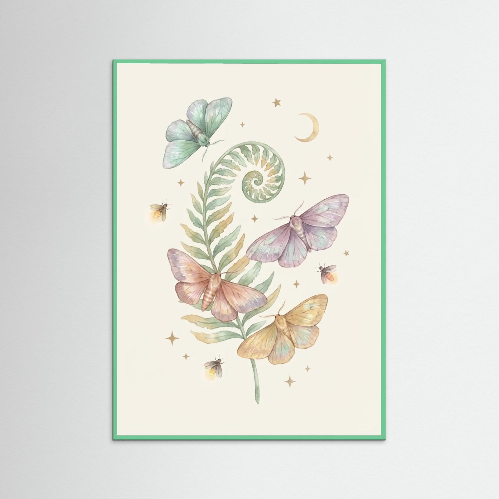 Mint Wood Whimsical Forest Fungi