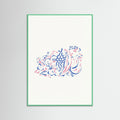 Mint Wood Whimsical Fruit Medley