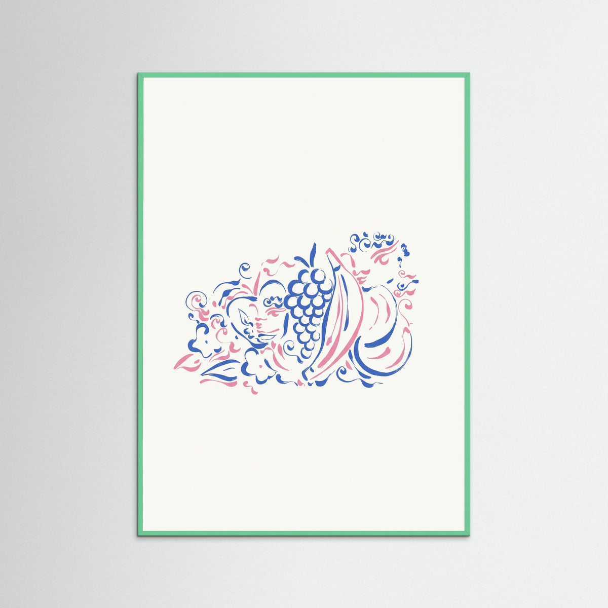 Mint Wood Whimsical Fruit Medley