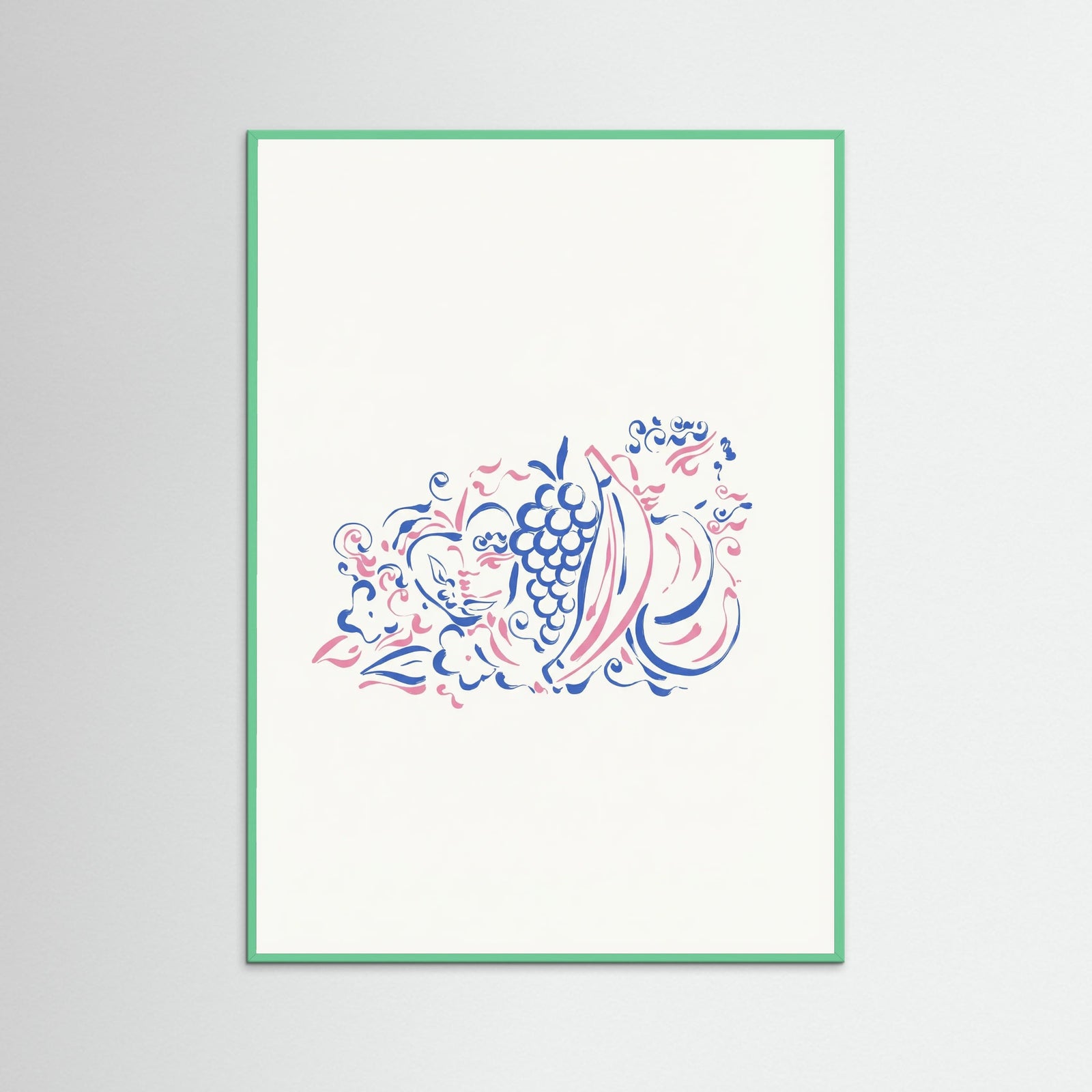 Mint Wood Whimsical Fruit Medley