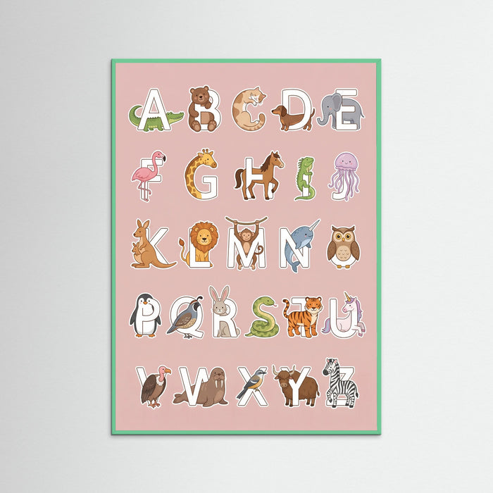Mint Wood Whimsical Number Animals