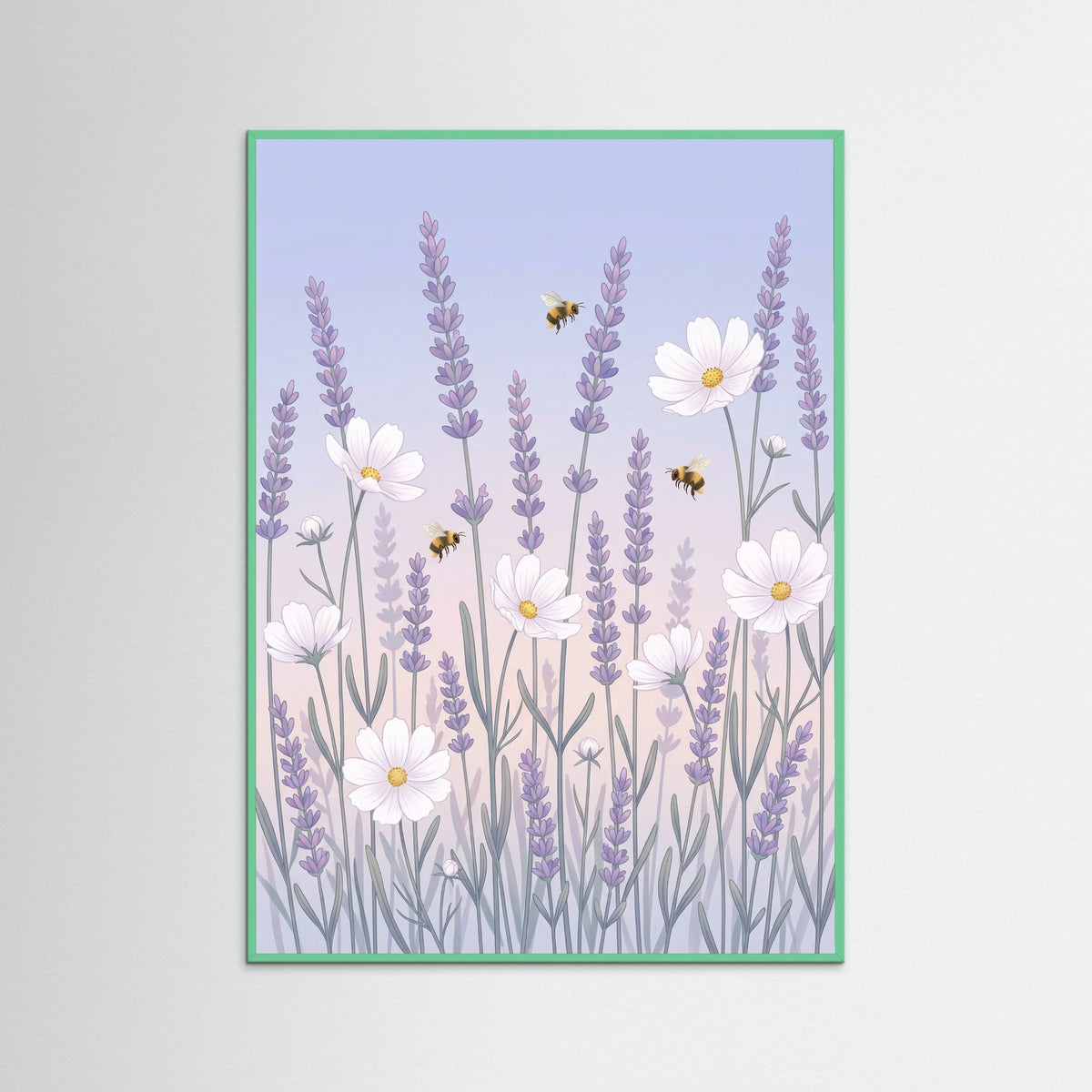 Mint Wood Whimsical Poppy Garden