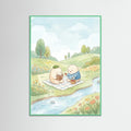 Mint Wood Whimsical River Crossing