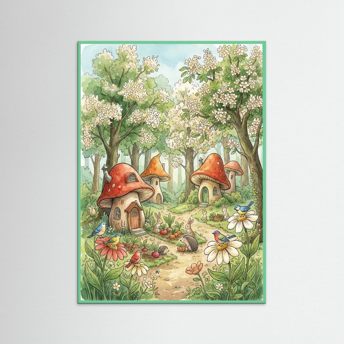 Mint Wood Whimsical Village