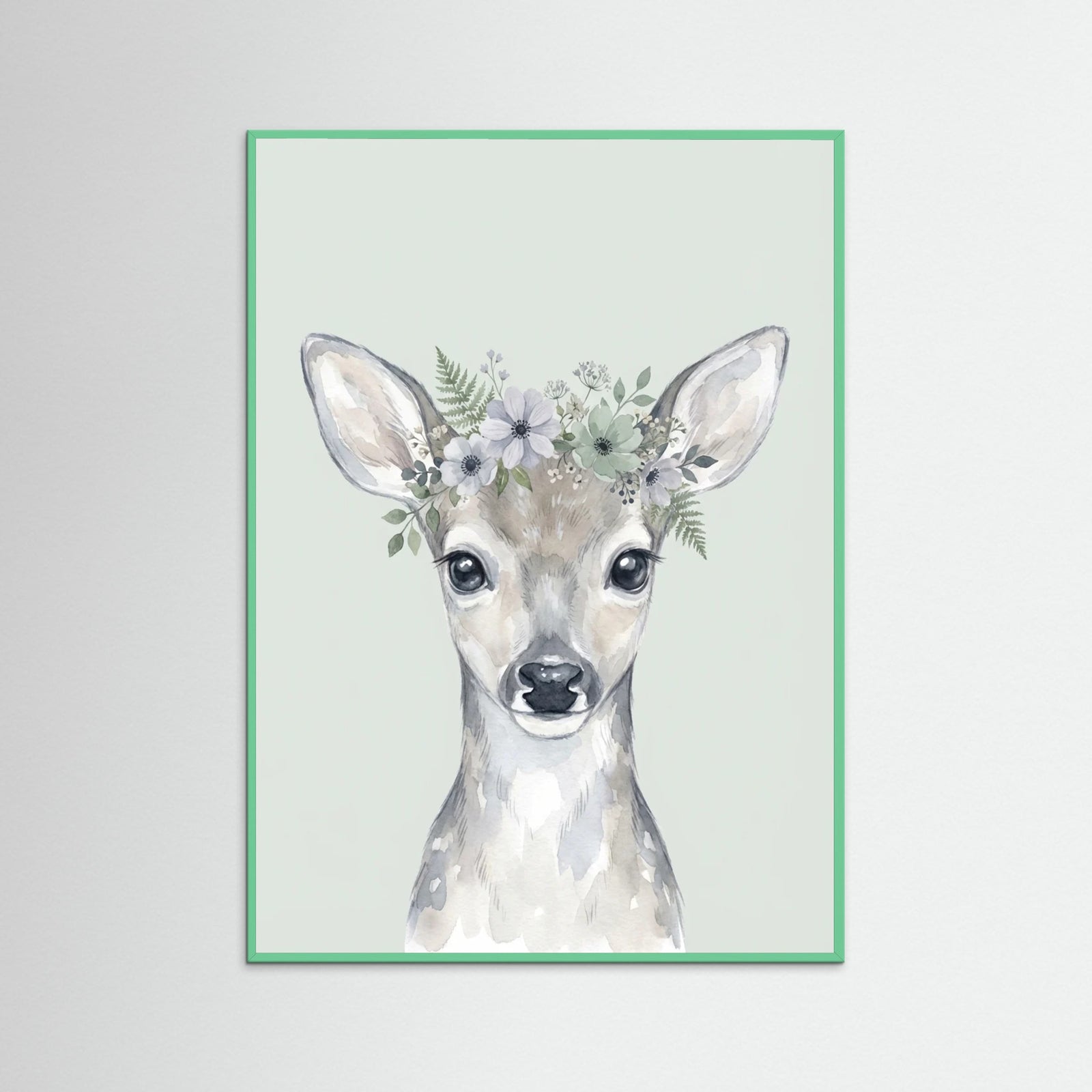 Mint Wood Whimsical Woodland Raccoon