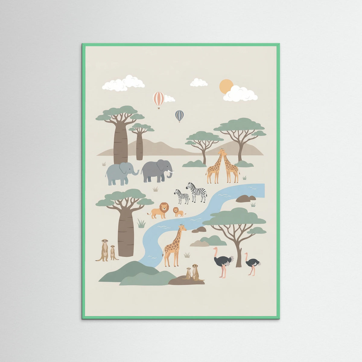 Mint Wood Whimsical World Atlas