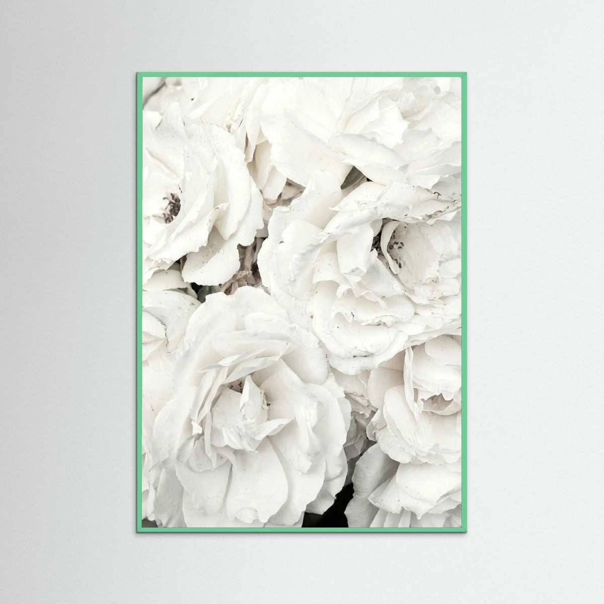 Mint Wood White Petal Embrace