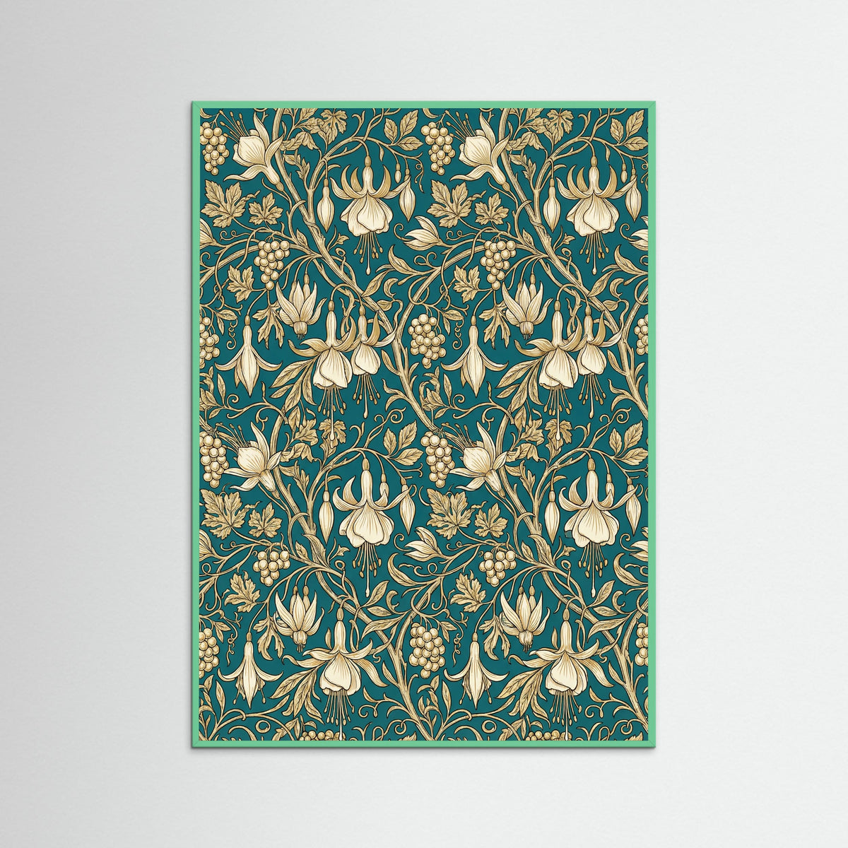 Mint Wood Wild Tulip Pattern