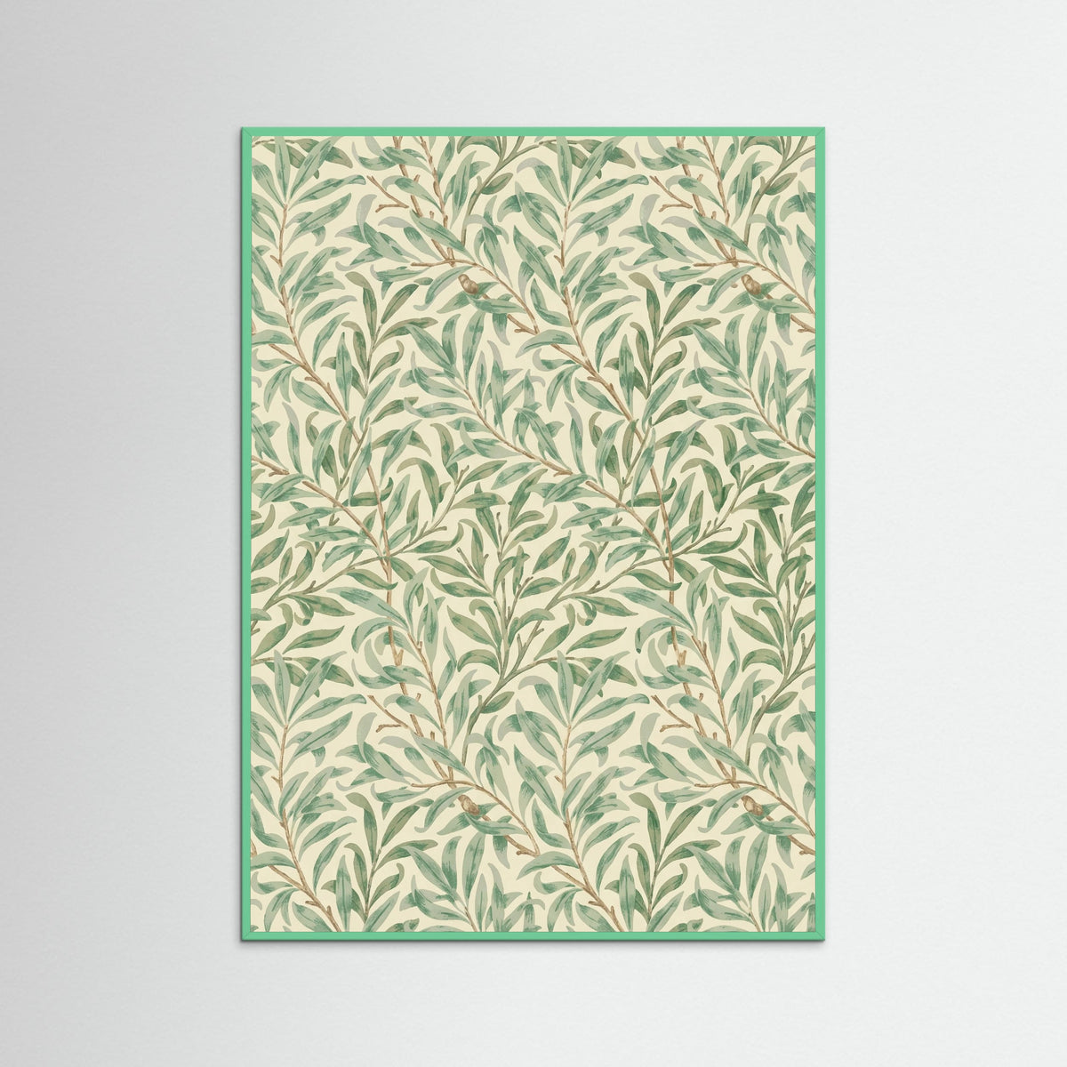 Mint Wood Willow Boughs Motif