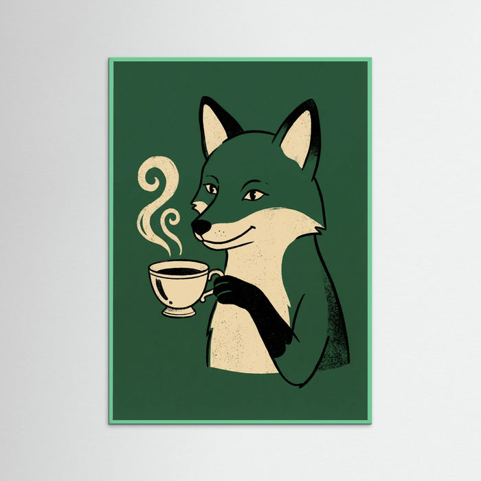 Mint Wood Wine OClock Cat