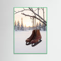 Mint Wood Winter Sled Serenity