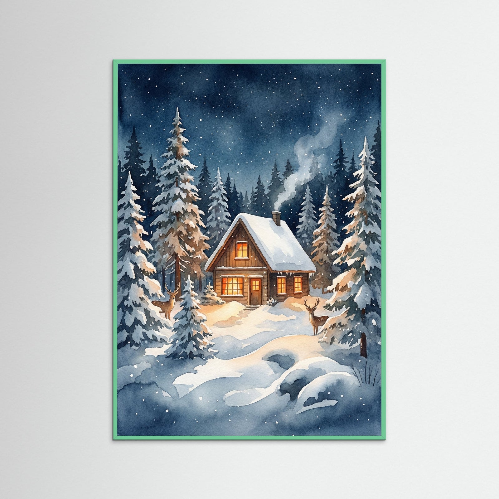 Mint Wood Winter Village Glow