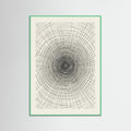 Mint Wood Woven Grid Study