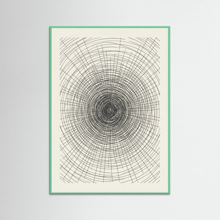 Mint Wood Woven Grid Study