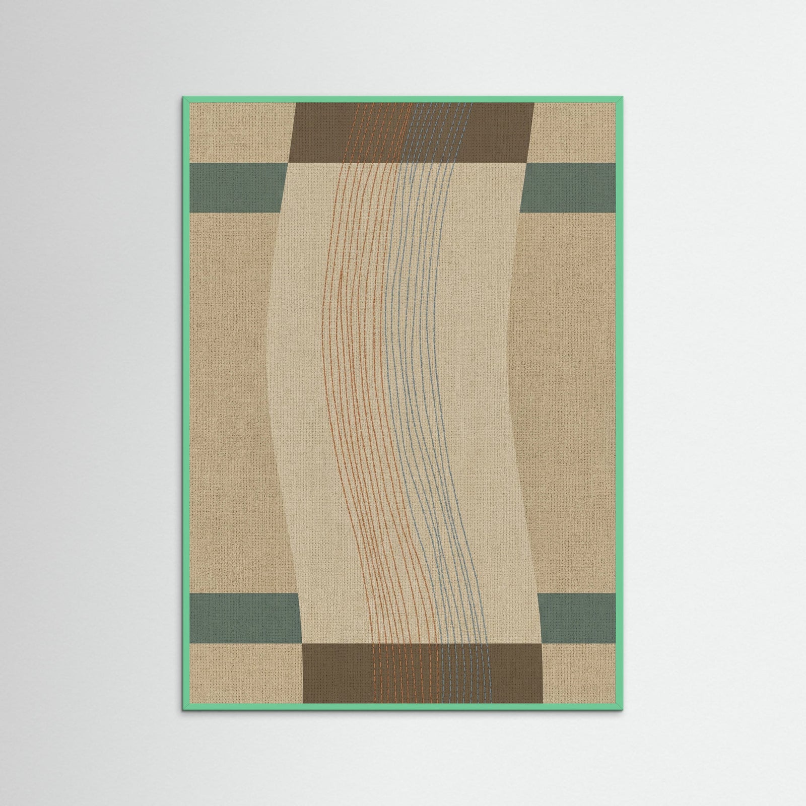 Mint Wood Woven Horizons