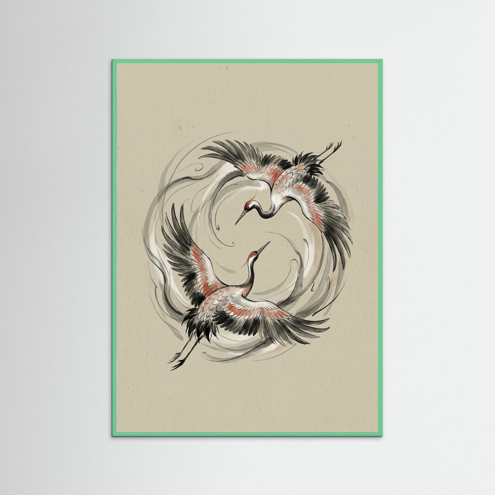 Mint Wood Yin Yang Koi