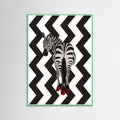 Zebra Heels Zigzag Poster – plakat og kunsttryk