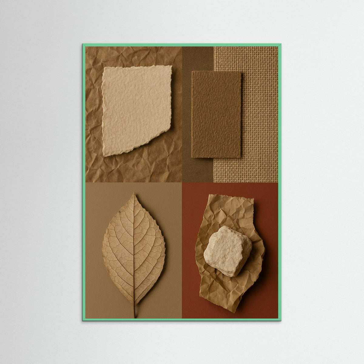 Mint Wood photo Textured Composition