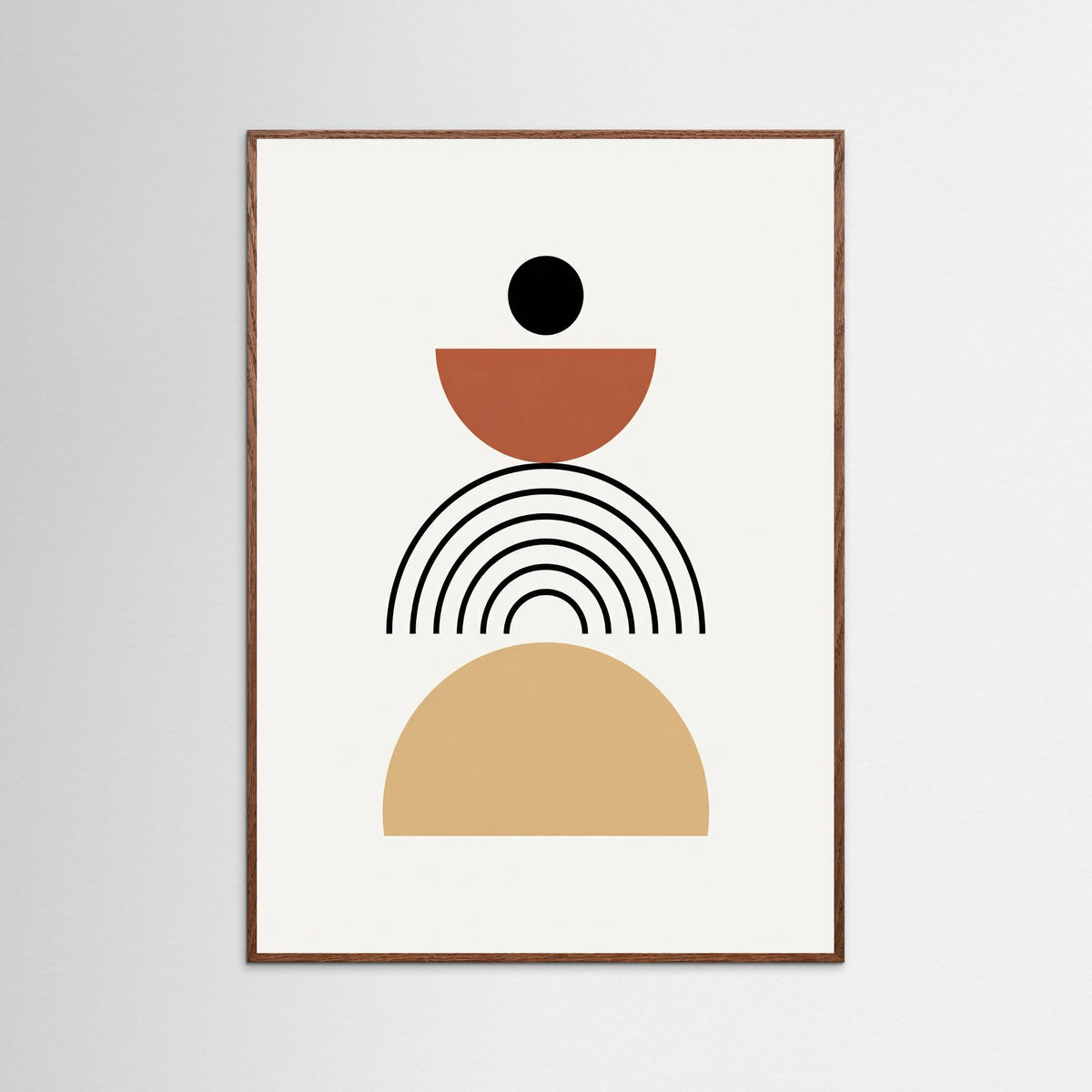 Oak Dark Abstract Arches