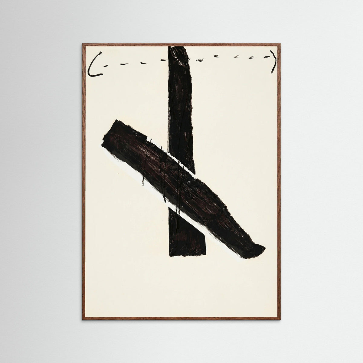 Oak Dark Abstract Brush Mark