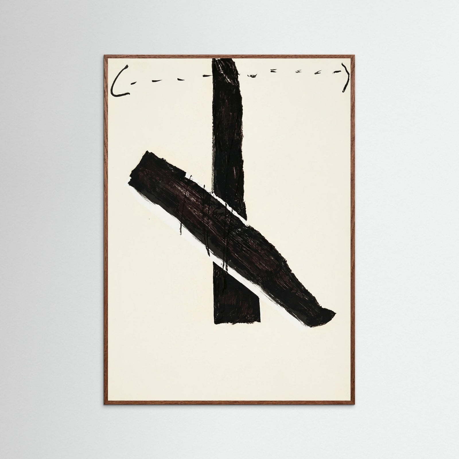 Oak Dark Abstract Brush Mark