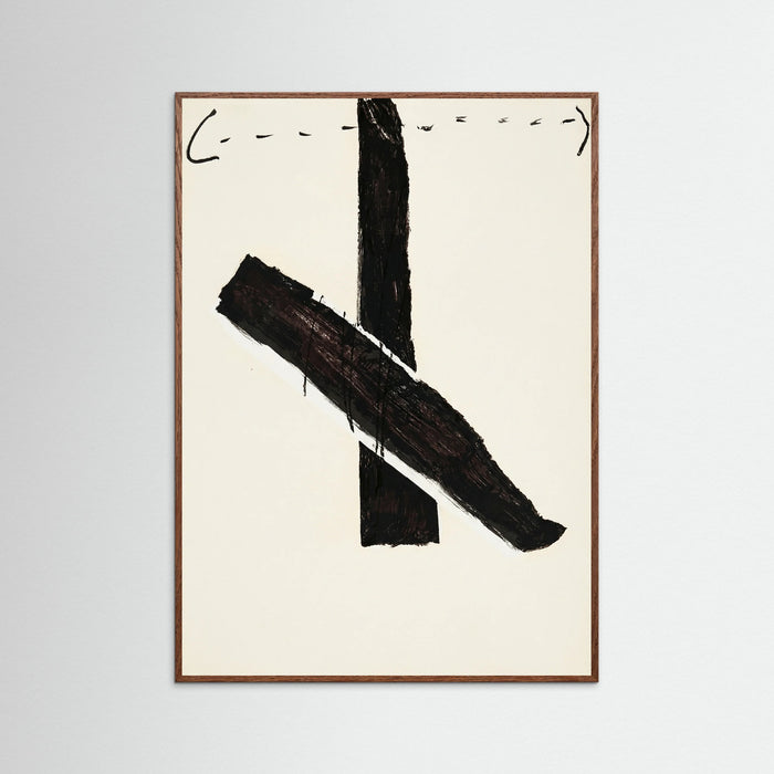 Oak Dark Abstract Brush Mark
