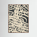 Oak Dark Abstract Calligraphy Poster