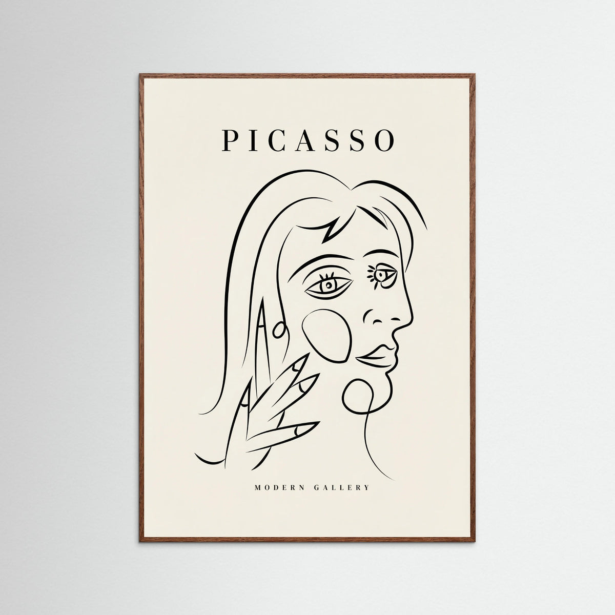 Oak Dark Abstract Contour Portrait