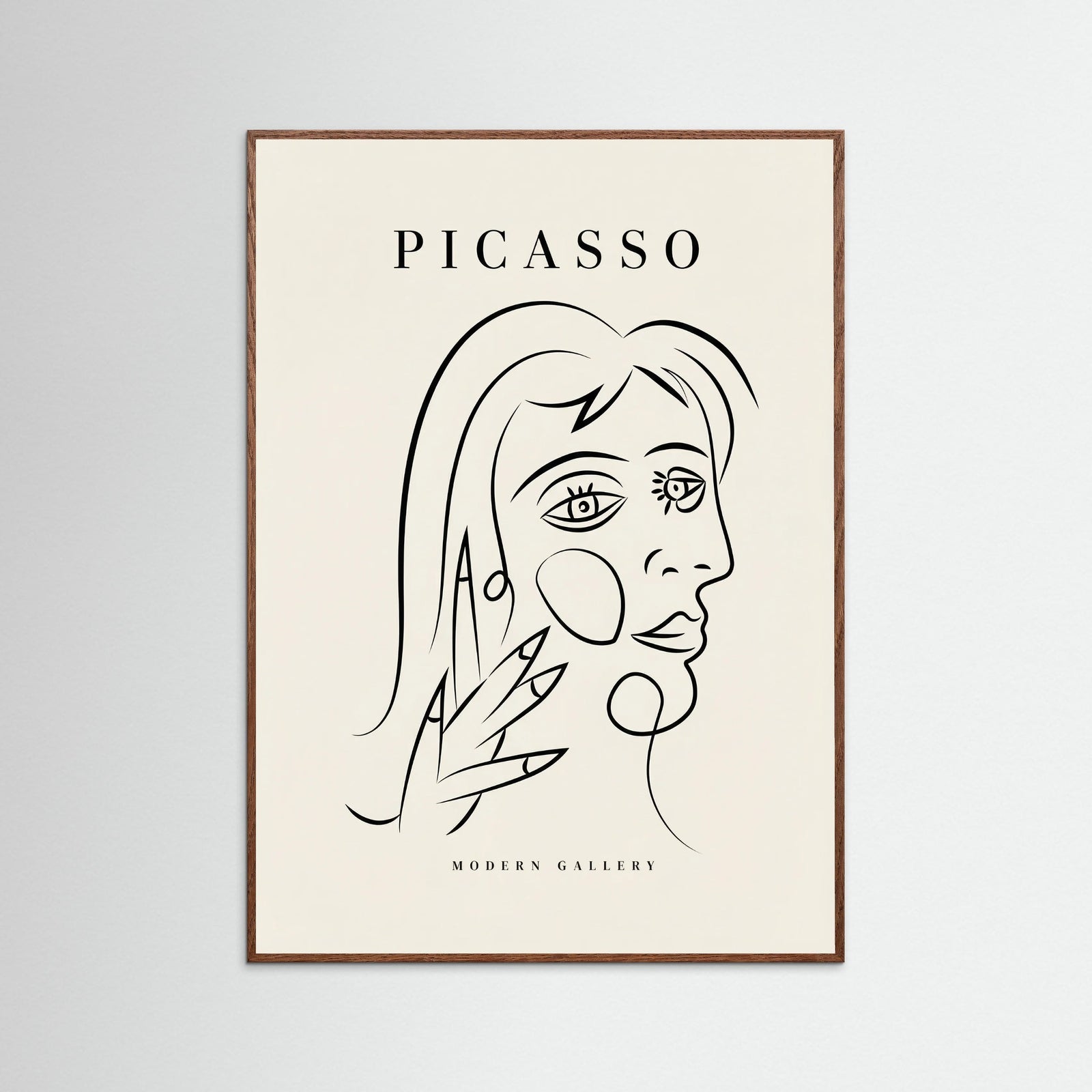 Oak Dark Abstract Contour Portrait