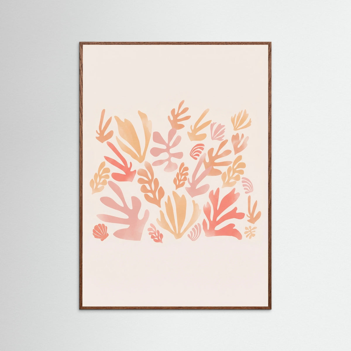 Oak Dark Abstract Coral Garden