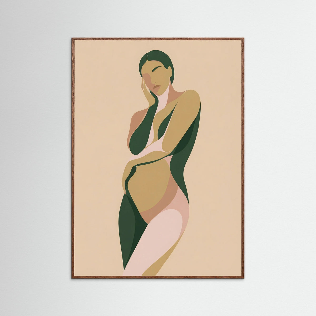 Oak Dark Abstract Embrace Beige