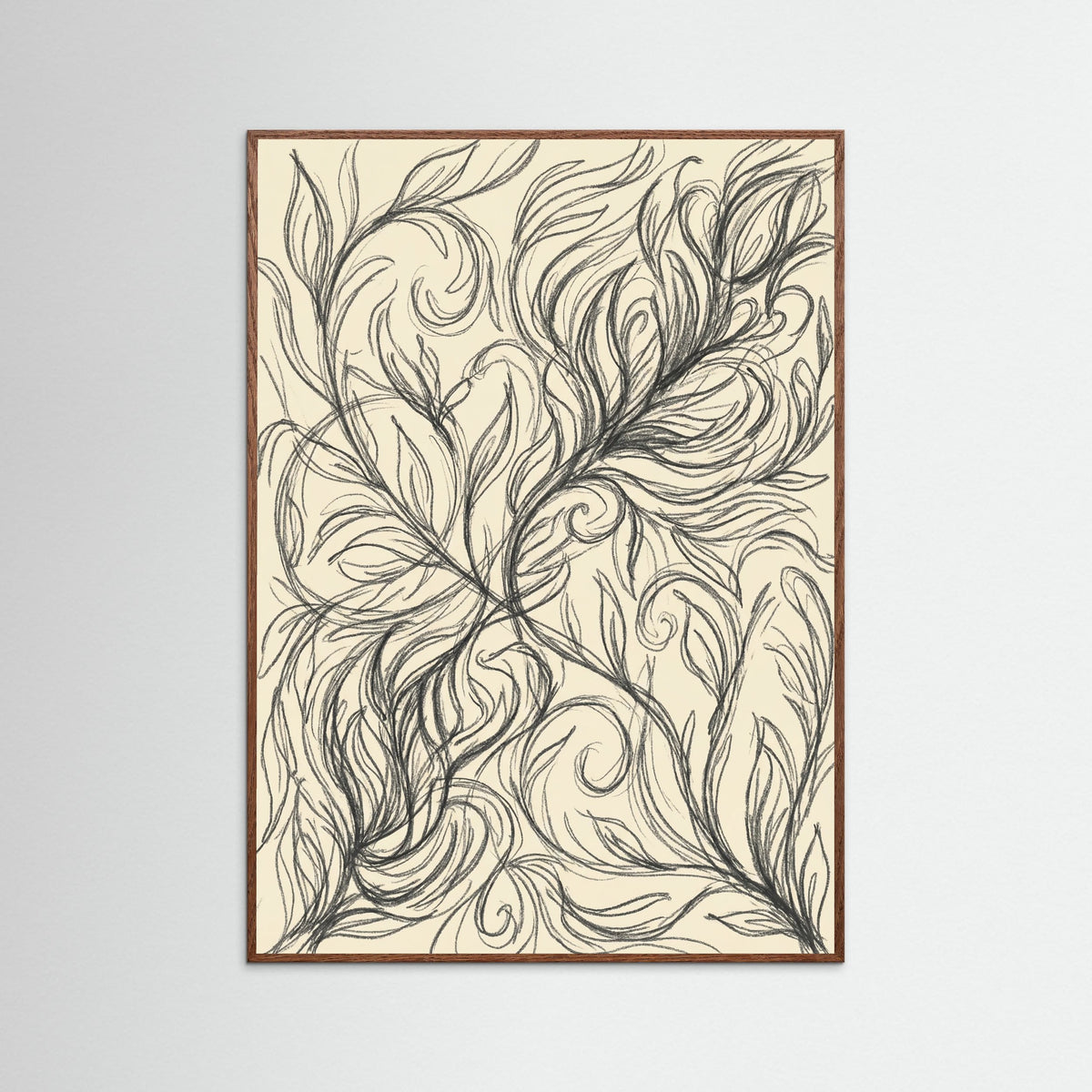Oak Dark Abstract Roses