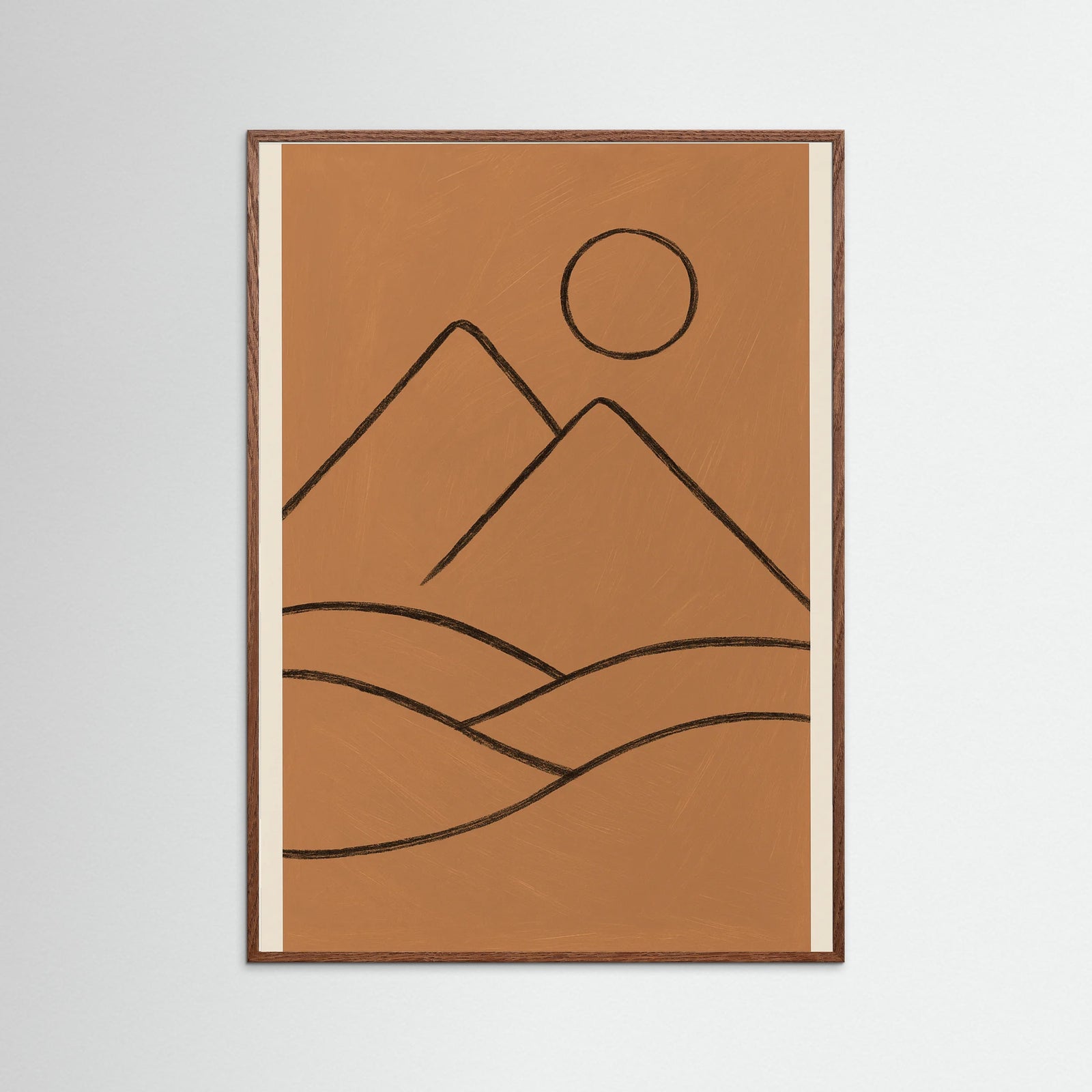 Oak Dark Abstract Seated Figure