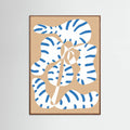 Abstract Shapes Flower Tiger print Poster – poster and art print