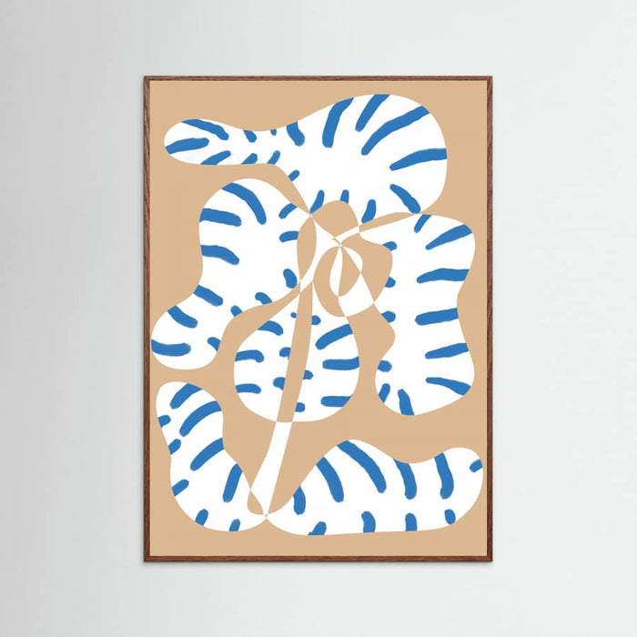 Abstract Shapes Flower Tiger print Poster – poster and art print