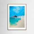 Amalfi Coast, Naples and Capri Italian Seaside Art Print 30x40 Poster – plakat og kunsttryk