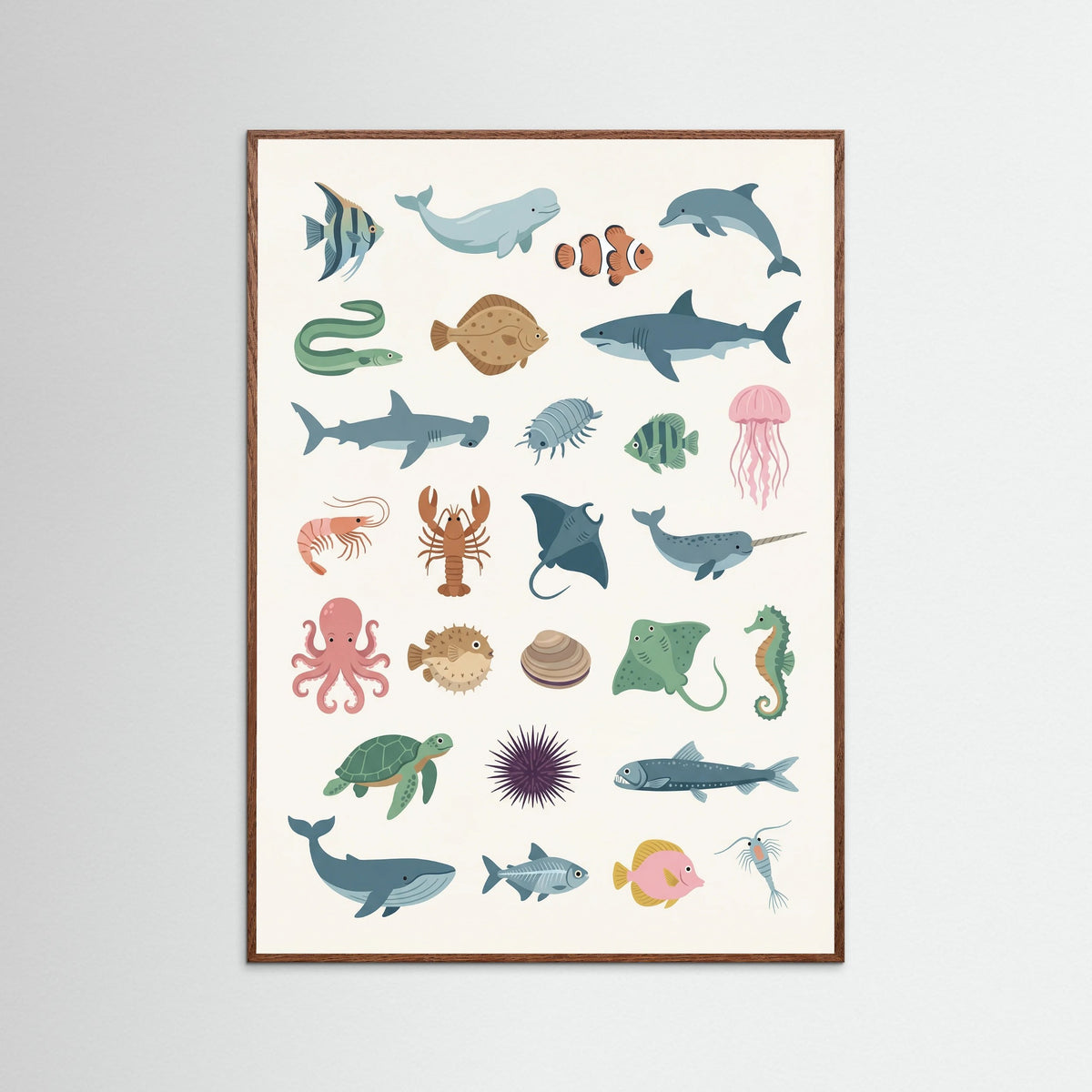 Oak Dark Animal Alphabet Wonders