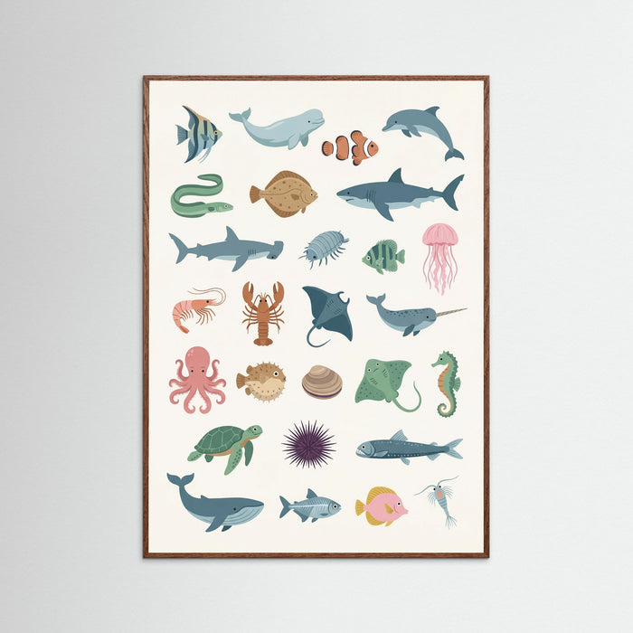 Oak Dark Animal Alphabet Wonders