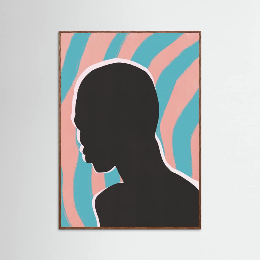 Anonymous Portrait In Neon Lights -juliste – juliste ja taidepainatus