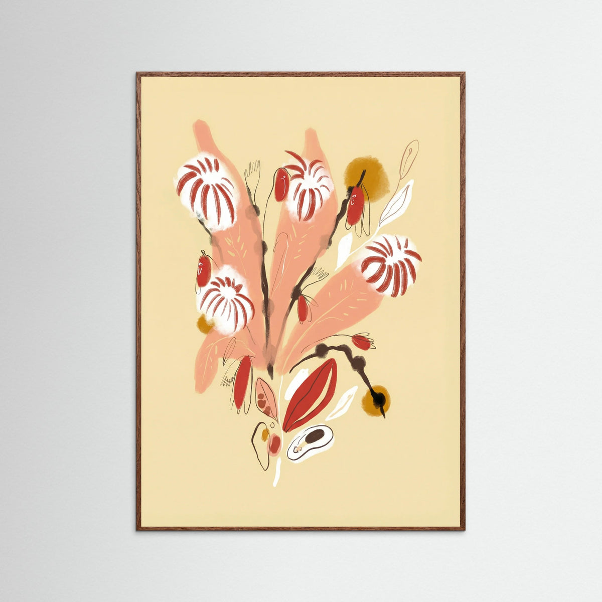 Oak Dark Apricot Bloom Sketch