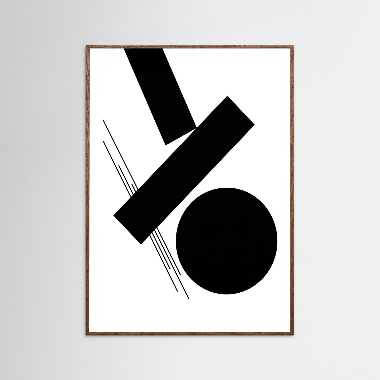 Oak Dark Art Print Beige