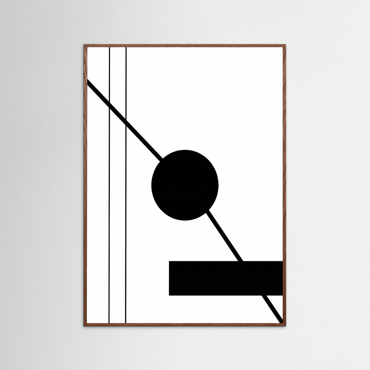 Oak Dark Art Print Beige