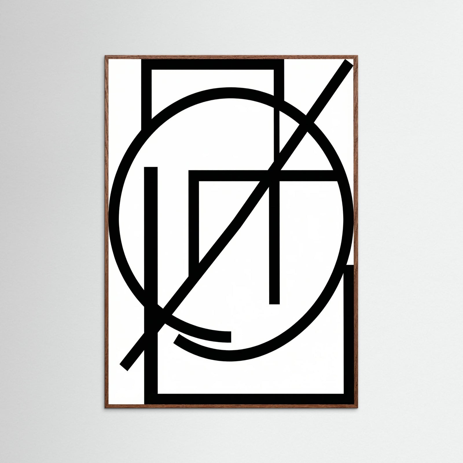 Oak Dark Art Print Beige