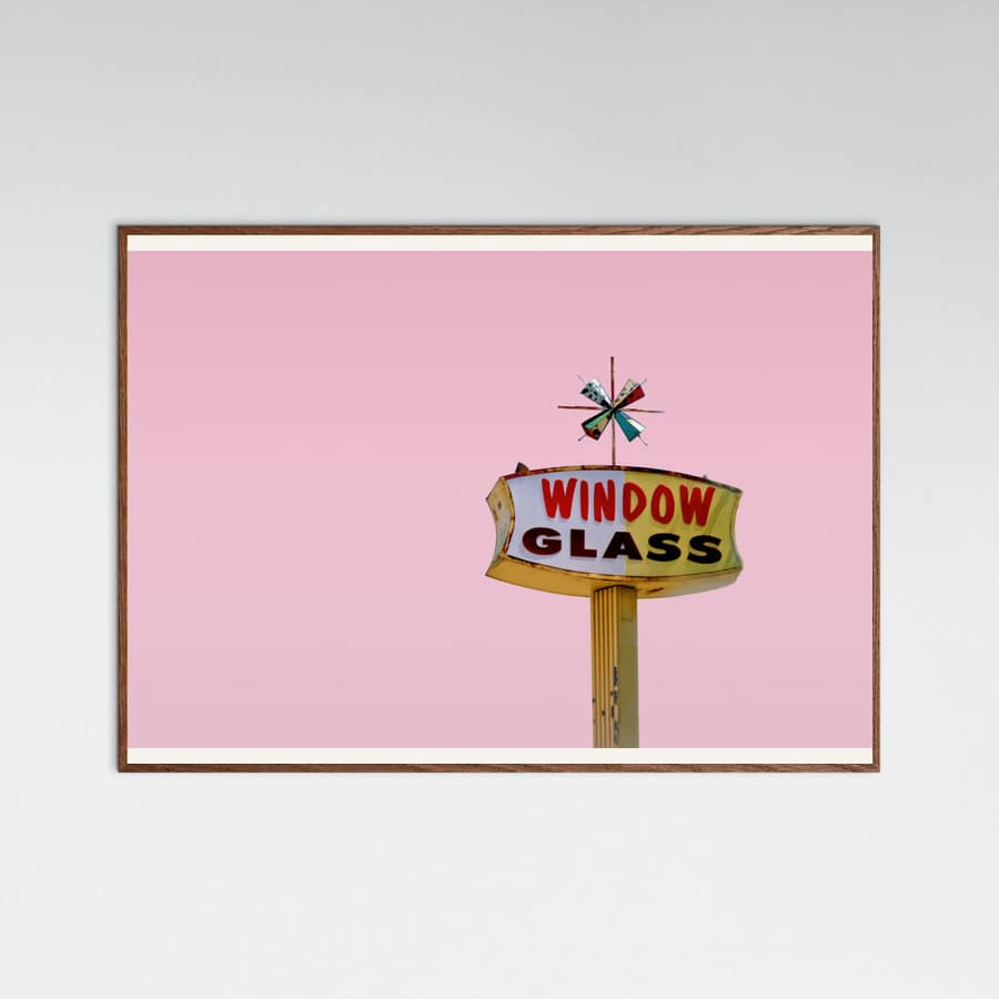 Poster Atomic Pink Starburst Vintage Sign – poster e stampa artistica