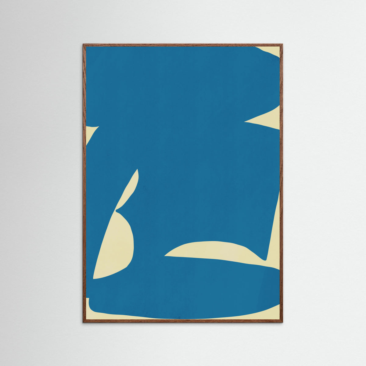 Oak Dark B Cut Out In Blue Poster