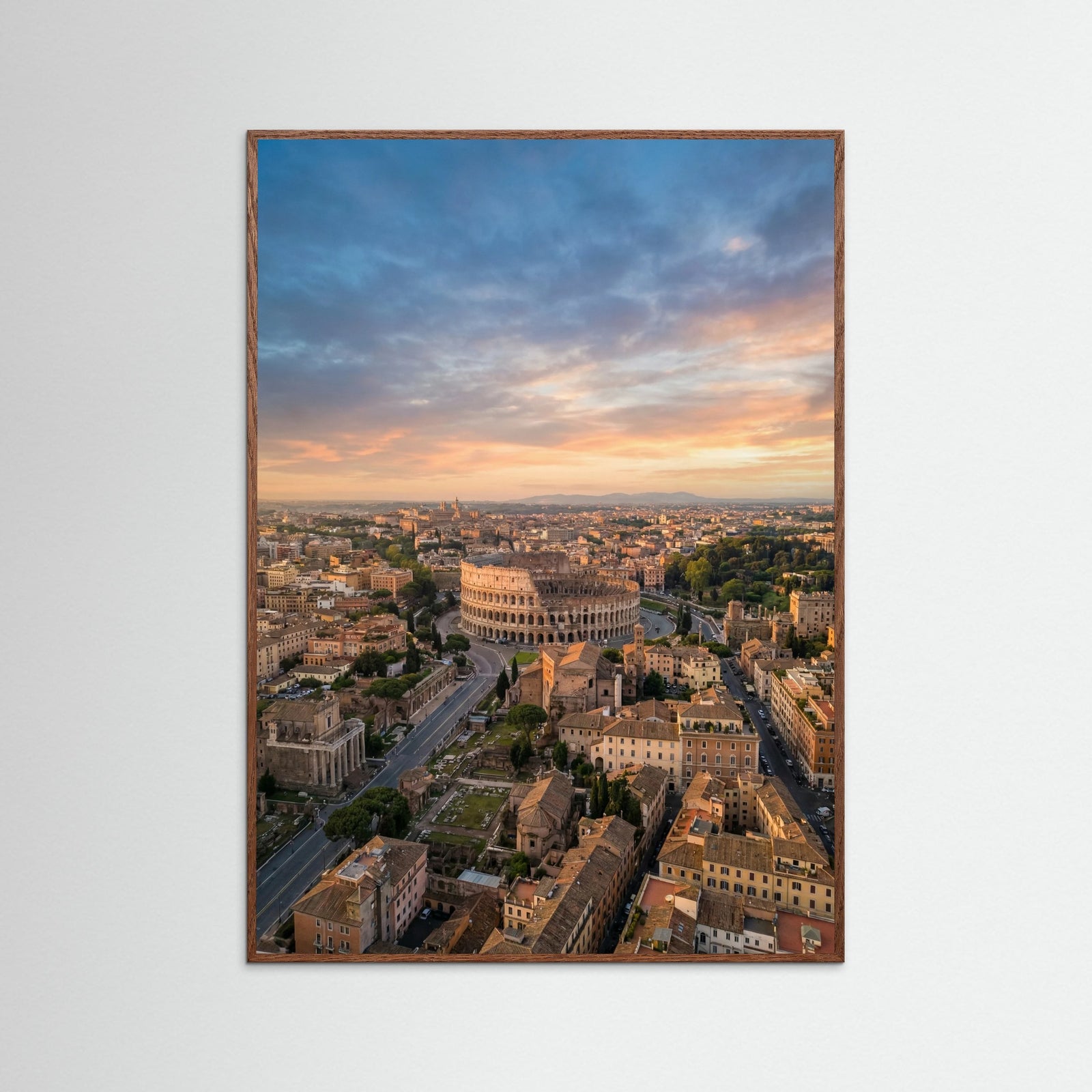 Oak Dark Barcelona Skyline